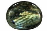 Flashy, Polished Labradorite Pebble - Madagascar #105913-1